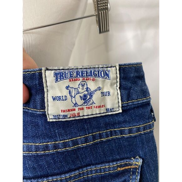 True Religion Women's Jean’s Blue Denim Julie Low Rise Flap Pocket Size 31 X 29 - Picture 11 of 14